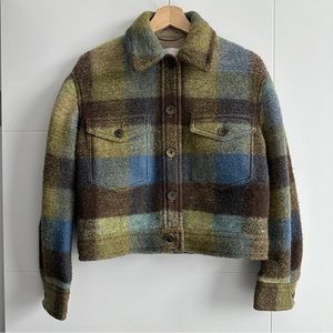 WILFRED FREE - NWT Ganna Cropped Plaid Shirt Jacket